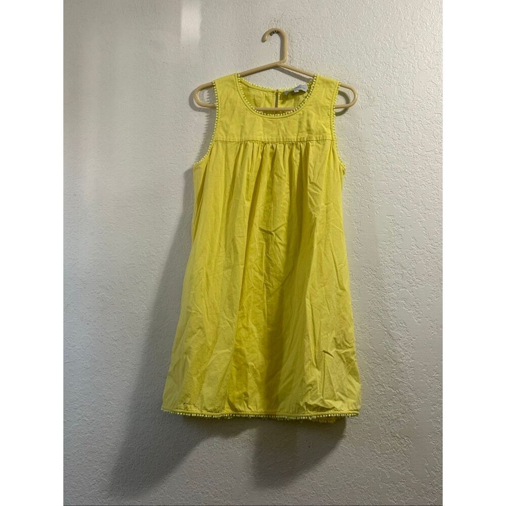 Tuckernuck Mini Sleeveless Dress‎ L Sunshine Yellow Spring Summer Fringe